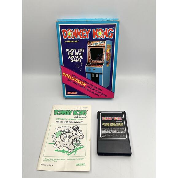 Donkey Kong (Intellivision, 1982, CIB) Complete with Manual CIB - Picture 1 of 14